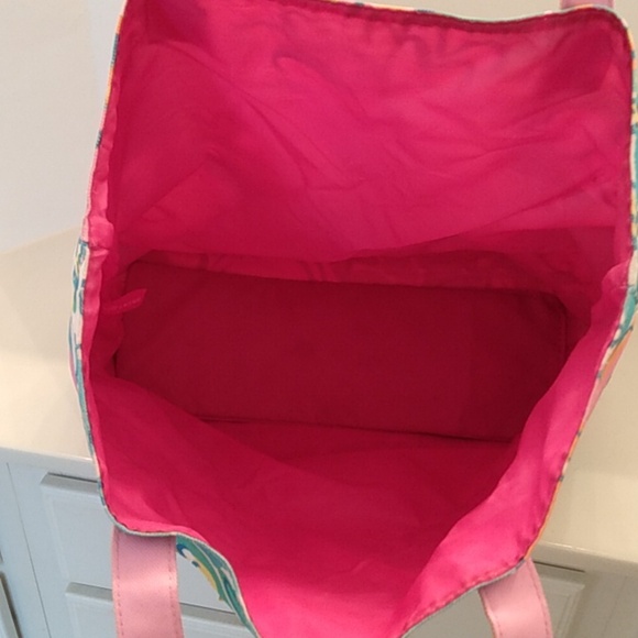 Lilly Pulitzer Tote Bag Estee Lauder Collab Colorful Shopping Purse - Picture 6 of 9